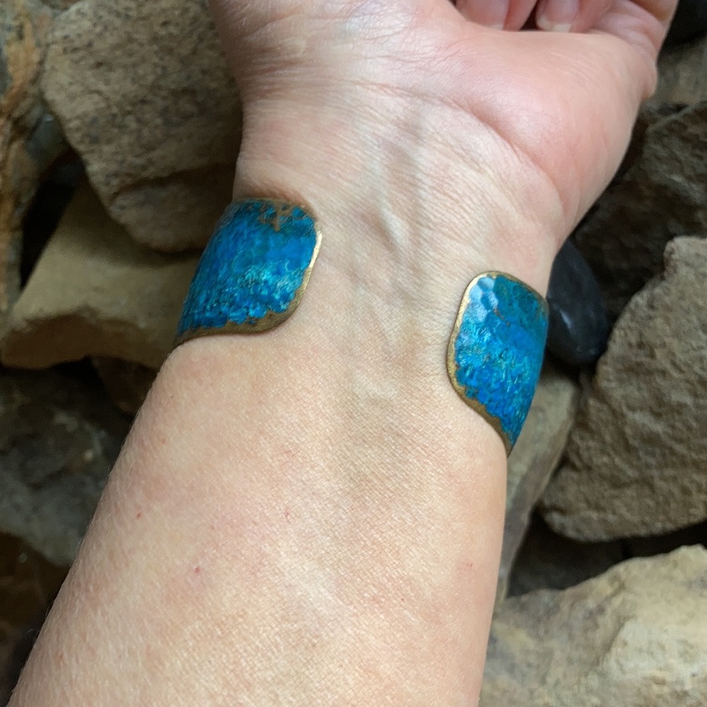 Hammered Adjustable Cuff Bracelet - image 5